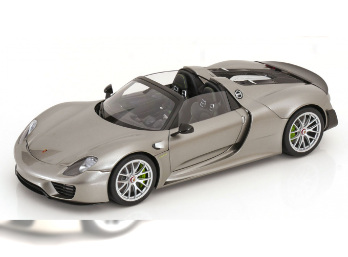 PORSCHE 918 Spyder Weissach Package (2013), silver/grey-metallic