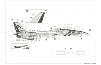 Сборная модель самолет F-14A Tomcat «VF-2 Охотники за головами 1976» (Limited Edition)