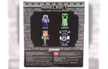 FIGURES Set 4x Minecraft Metal Nano Figure Videogame - Cm. 5.0, Various