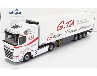 DAF Xg Truck Semi-frigo G.t.a. Transports (2022) - Trailer Lamberet, White Red