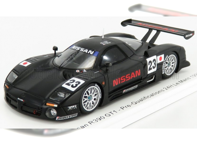 NISSAN R390 Gt1 3.5l Turbo N23 Pre-qualifications 24h Le Mans (1997) K.Hoshino - E.comas - M.Kageyama, Black