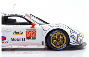 PORSCHE 911 RSR #912 2nd GTLM-CLASS Petit LE Mans Earl Bamber - Laurens Vanthoor - Mathieu Jaminet (2018), white