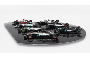 MERCEDES-BENZ GP F1 Set 7x Lewis Hamilton World Champion - Mclaren Mp4/23 N22 (2008) - W05 Amg Petronas N44 (2014) - W06 Amg Petronas N44 (2015) - W08 N 44 (2017) - W09 N44 (2018) - W10 N44 (2019) - W11 N 44 (2020), Silver Black