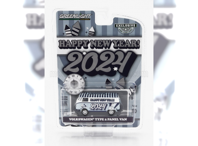 VOLKSWAGEN T2 Panel Van (1962) - Happy New Year 2024, Light Blue White