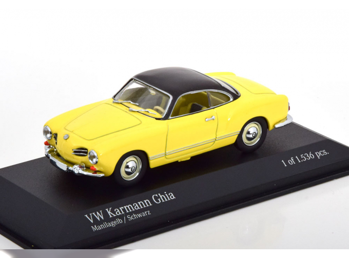 VOLKSWAGEN Karmann Ghia Coupe (1957), lightyellow black