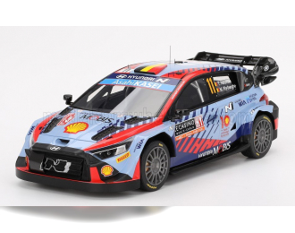 HYUNDAI I20 N Rally1 Team Shell Mobis Wrt №11 Winner Rally Montecarlo (2024) Thierry Neuville - Martijn Wydaeghe, 2 Tone Blue Red