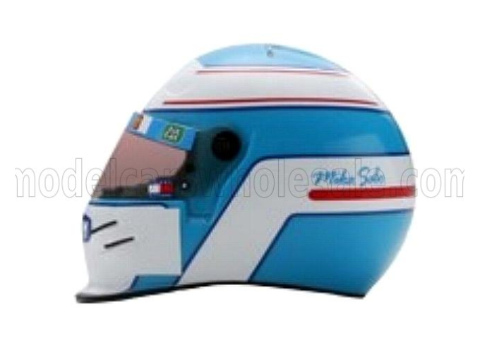 HELMET F1 Casco Helmet Mika Salo F399 Team Ferrari Season (1999), Light Blue White