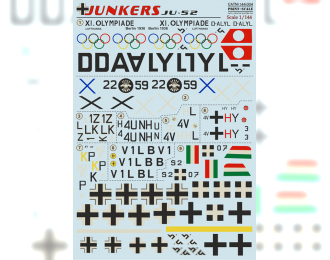 Набор декалей Junkers JU-52 Wet decal