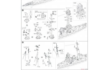 Сборная модель Sea Way Model (EX) Series IJN Battleship Hiei