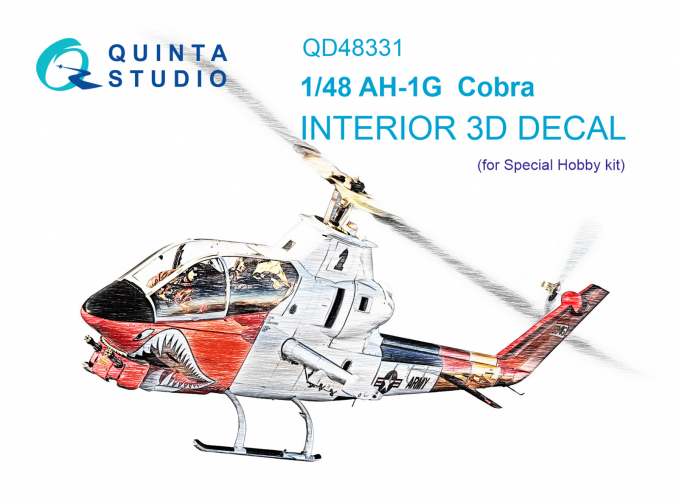 3D Декаль интерьера кабины AH-1G (Special Hobby)