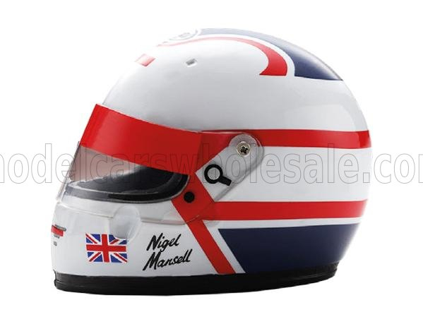 HELMET F1 Casco Helmet Nigel Mansell 640 F1-89 Team Ferrari Season (1989), White Blue Red