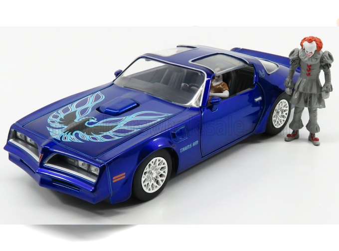 PONTIAC Firebird With It Pennywise & Henry Bower's Figure 1977, Blue