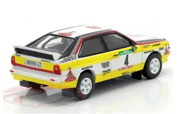 AUDI Quattro A2 Team Audi Sport (night Version) №4 Rally Portugal (1984) Walter Rohrl - Christian Geistdorfer, White Yellow