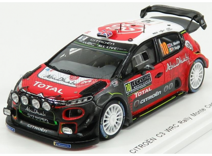 CITROEN C3 Wrc Team Citroen Total Abu Dhabi Wrt N10 Rally Montecarlo (2018) K.Meeke - P.Nagle, Red White