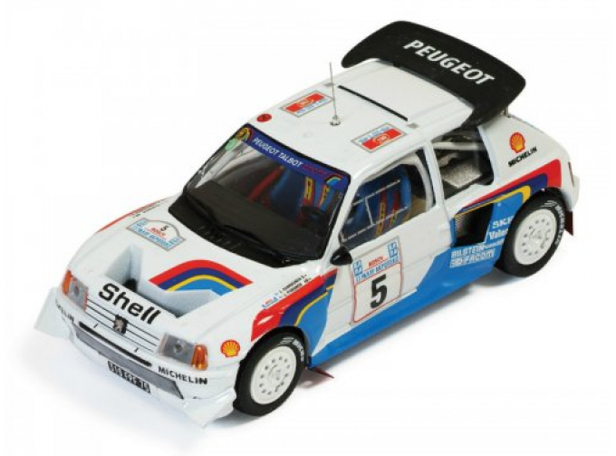 PEUGEOT 205 TURBO 16V Evo 2 5 J.Kankkunen-J.Piironen Winner Rally Acropolis (World Champion) 1986, white