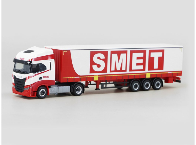 Iveco S-Way Semitrailer „Smet“, white / red