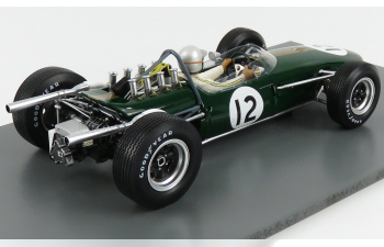 BRABHAM F1 Bt19 №12 Winner French Gp Jack Brabham (1966) World Champion, Green Gold