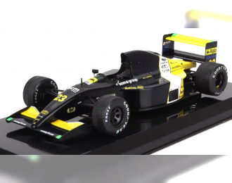 MINARDI F1 M191 Ford №23 Season (1991) Pierluigi Martini - Con Vetrina - With Showcase, Yellow Black White