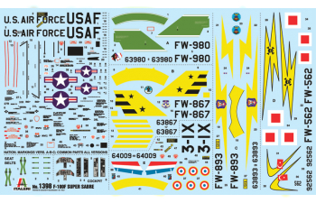 Сборная модель Самолет F-100F SUPER SABRE