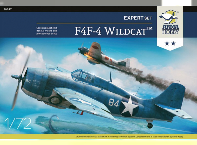 Сборная модель F4F-4 Wildcat Expert Set