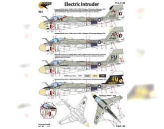 Декаль Electric Intruder - EA-6A USMC Aircraft, 4 Markings