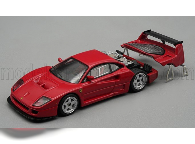 FERRARI F40 Lm Press Version (1996) - Silver Wheels, Red