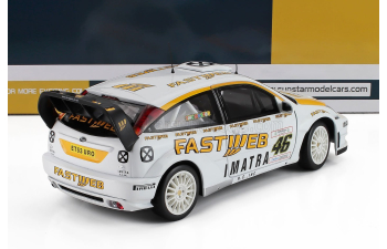 FORD ENGLAND Focus Rs Wrc №46 Winner Rally Monza (2006) Valentino Rossi - Carlo Cassina, White Yellow