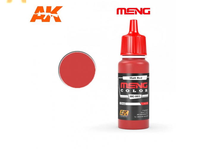 Краска акриловая Matt Red, 17ml