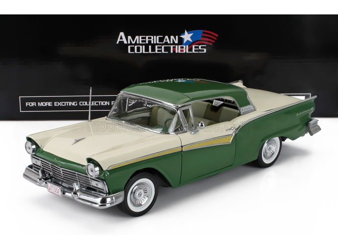 FORD Fairlane 500 Skyliner Cabriolet (1957), green/beige