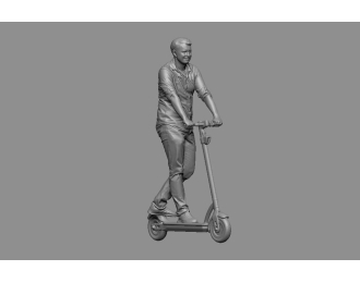 Фигурка Парень на самокате. (под покраску)