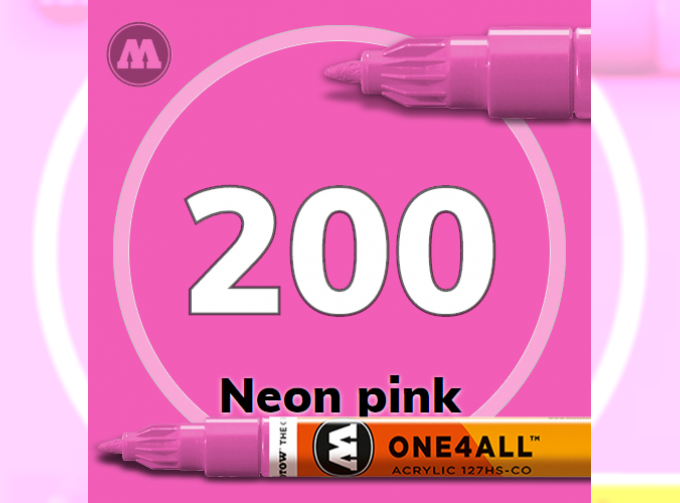 Маркер MOLOTOW ONE4ALL 127HS-CO 200 Розовый 1,5 мм