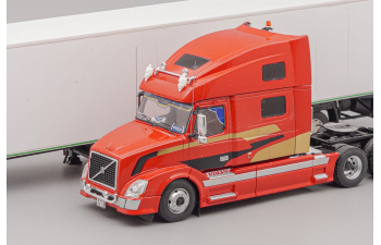 (Б/У) VOLVO VNL 730 (2010) with Trailer, red / white
