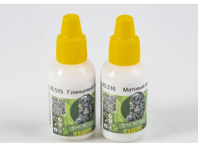 Набор акриловых лаков под кисть: глянцевый и матовый, 18 мл