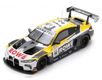 BMW 4-series M4 Gt3 Team Rowe Racing №98 Winner 24h Spa (2023) Philipp Eng - Marco Wittmann - Nick Yelloly, White Grey Yellow