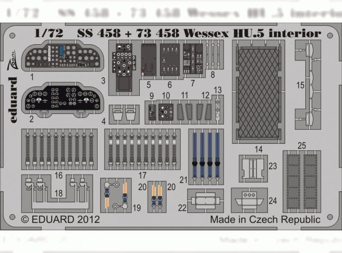 Цветное фототравление для Wessex HU.5 interior S. A.