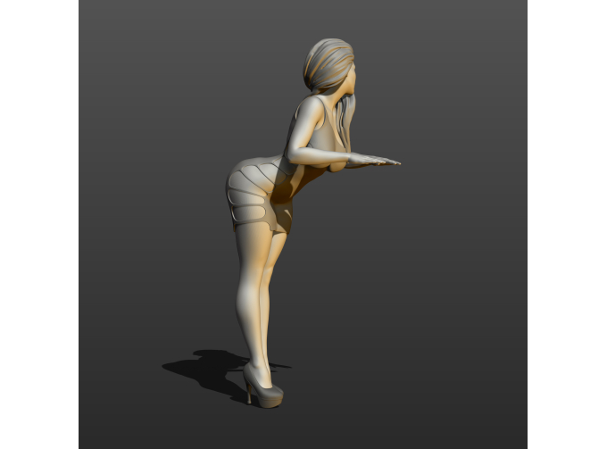 Фигура Опирается, окрашенная