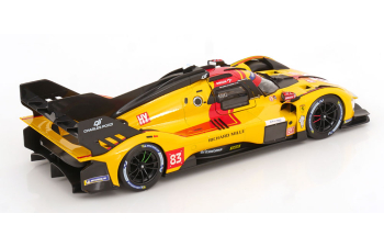 FERRARI 499p 3.0l Turbo V6 Team Af Corse №83 Winner 24h Le Mans (2025) Robert Kubica - Phil Hanson - Yifei Ye, Yellow Red