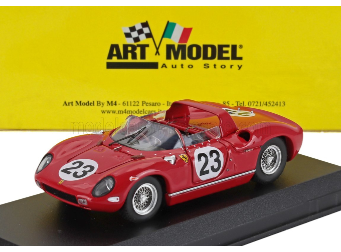 FERRARI 250p Spider 3.0l V12 Team Ferrari Spa Sefac №23 24h Le Mans (1963) John Surtees - Willy Mairesse, Red