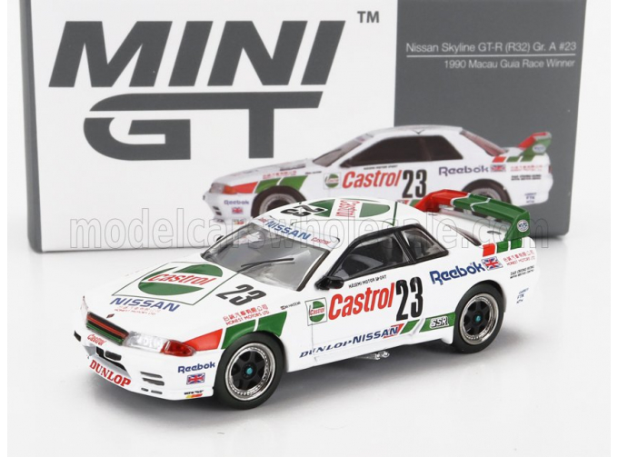 NISSAN Skyline Gt-r (r32) Gr.a Castrol N23 Winner Macau Guia Race (1990) M.Hasemi, White Green Red