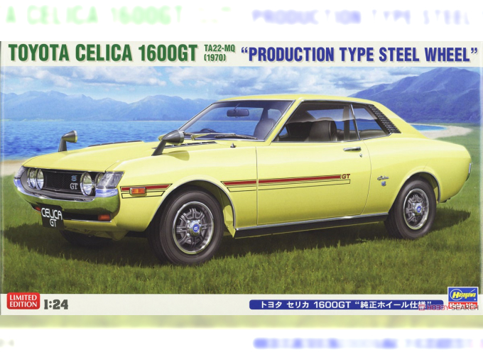 Сборная модель Toyota Celica 1600GT TA22-MQ (1970) “Production Type Steel Wheel”