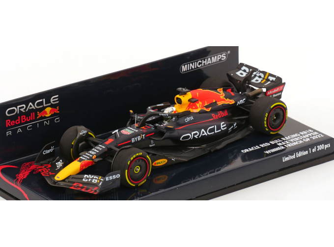 RED BULL F1 Rb18 Team Oracle Red Bull Racing №1 World Champion Winner French Gp (2022) Max Verstappen, Matt Blue Yellow Red