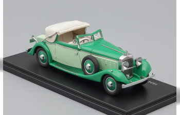 Hispano-Suiza J12 Drophead Coupe by Fernandez Darrin (Paris) half open, 1934 (2 tone green)