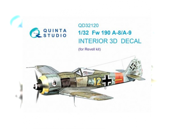 Декаль интерьера кабины Fw 190 A-8/A-9 (Revell)