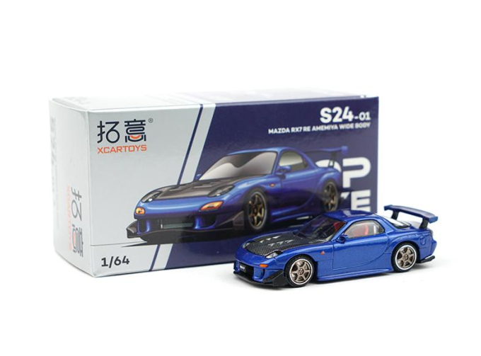 MAZDA RX7 RE Amemiya Wide Body, blue / black