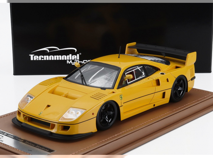 FERRARI F40 Lm Press Version (1996) - With 5 Spoke Black Rims, Giallo Modena - Yellow