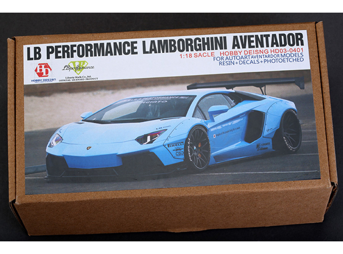 Конверсионный набор LB Performance Lamborghini Aventador для моделей Autoart Aventador Wide Body Kit(Resin+PE+Decals+Metal parts)