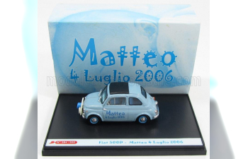 FIAT 500d (1960) - E' Nato Matteo Como 4 Luglio 2006, Light Blue