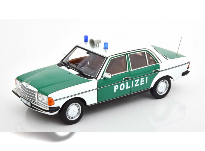 Mercedes-Benz 200 (W123) 1980 Polizei Полиция ФРГ, white / green