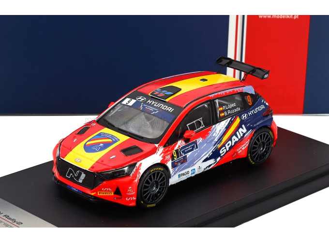HYUNDAI I20 Rally2 Team Espana №9 Rally Fia Motorsport Games (2022) Pepe Lopez - Borja Rozada, Red Yellow Blue