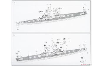Сборная модель USS Worcester CL-144 Cruiser